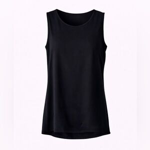 Eileen Fisher 100% Silk Sleeveless Tank Blouse Black Minimalist Luxury Top M